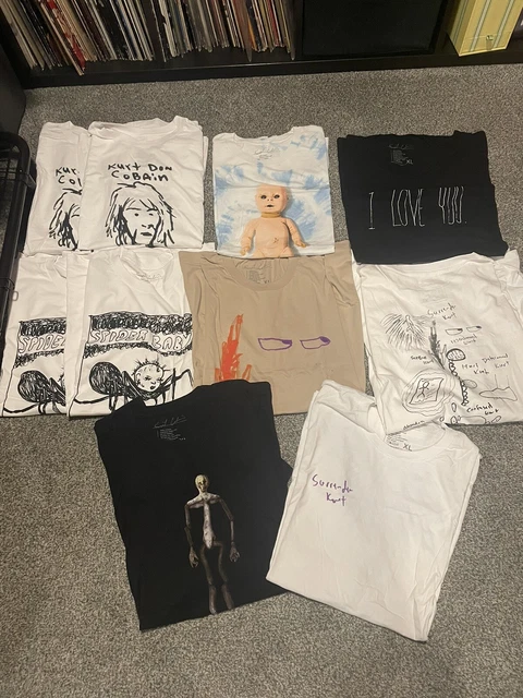 10 New Kurt Cobain”Kurt Was Here” Collection Mens Shirt Lot Size XL Nirvana