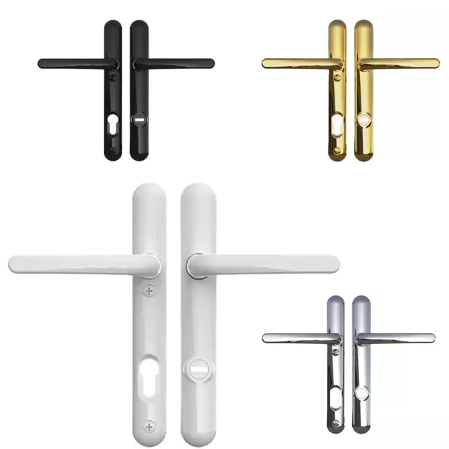 High Security TS007 2* UPVC Multipoint Door Handles 92mm PZ Sprung 122mm Screw