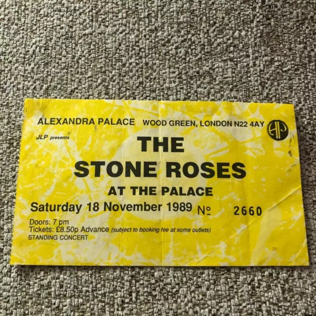 Stone Roses ticket Alexandra Palace 18/11/89 #2660