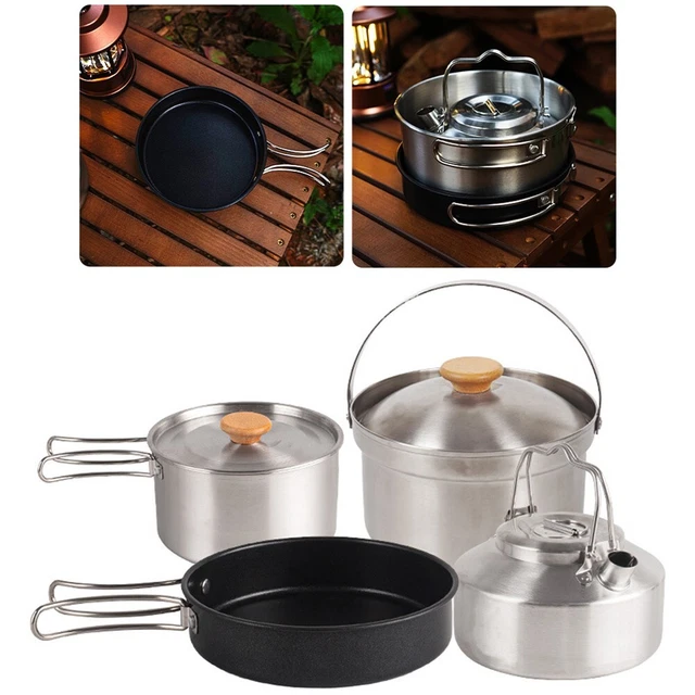 Kit cuisine camping Casseroles acier Feu de camp | Leroy Merlin