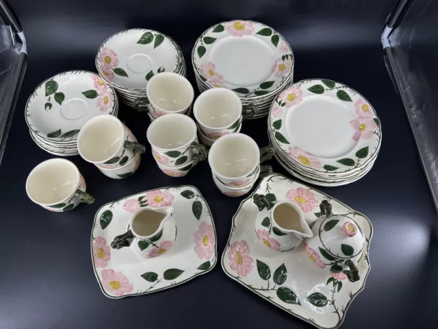 Servicio de café Villeroy & Boch Wildrose plato de pastel tazas de porcelana