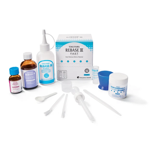 Tokuyama America Rebase III Kit Chairside Hard Denture Reline Material Light P