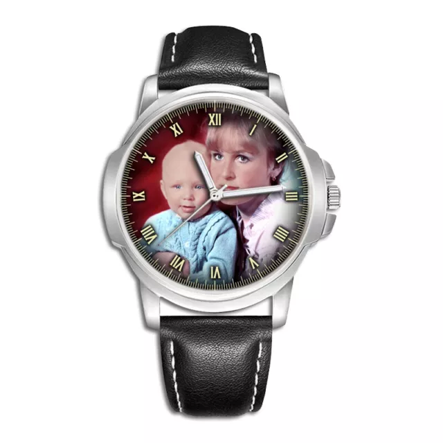 Personalised Custom Gents Wrist Photo Watch Birthday Father's Day Gift Engraved