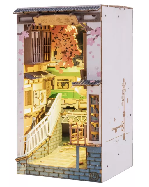 Rolife TGB01 Sakura Densya DIY Book Nook Stories Hölzernes Miniatur-Puppenhaus