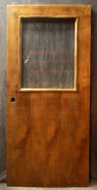 35.5"x79"x1.75" Antique Vintage Old SOLID Wood Wooden Exterior Entry Door Window