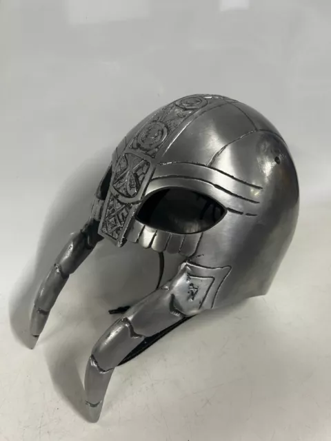 Medieval Viking Helmet Stainless Steel With Buckle Head Strap Reproduction 2.3kg