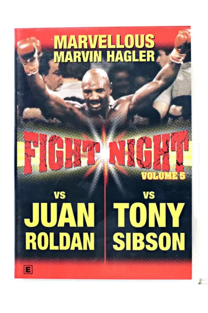 Fight Night Volume 5 - Marvin Hagler vs Roldan/Sibson : Reg 0 DVD New Unsealed