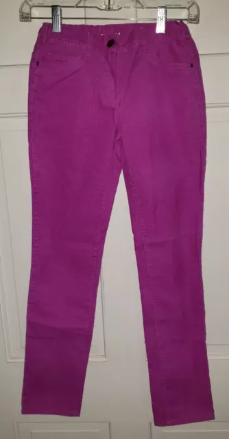 JCREW CREWCUTS magenta pink Stretch Cords Corduroy Toothpick Pants. Girls 12