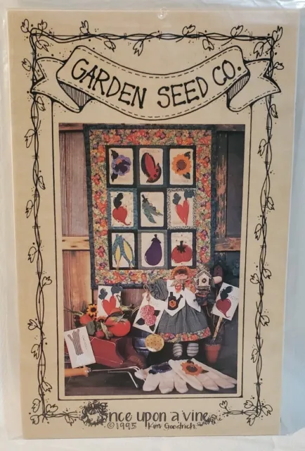 De Colección Garden Seed Co. Once Upon A Vine Pared Edredón Patrón Vegetal Tema Sin Cortar