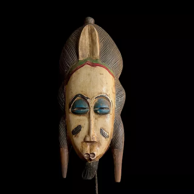 African masks antiques tribal wood mask Face Mask African Art Guro Baule-9972