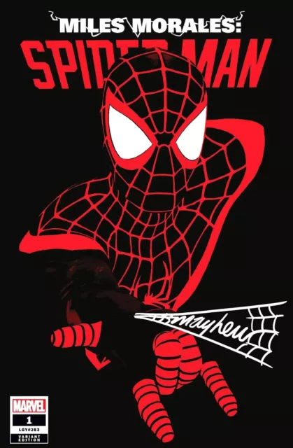 MILES MORALES SPIDER-MAN #1 (2022) Mike Mayhew Studio Variant A Thwip Sig w/COA