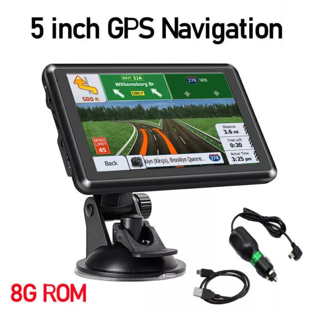 Car Truck GPS Navigation Navigator Map 5" Touch Screen 8GB 256MB USA Europe AU