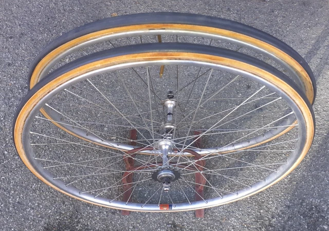 Coppia mozzi ruote fascia alta marcati IM per bici corsa d'epoca