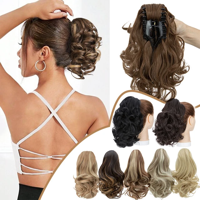 Thick Clip-In Ponytail Extension - Claw Clip Human Hair Look Synthetic Hairpiece