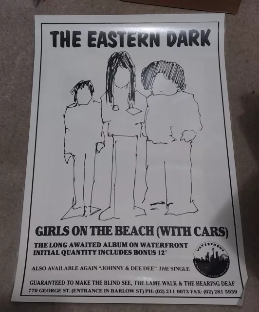 The Eastern Dark Girls On The Beach With Cars poster ORIGINAL Waterfront Records