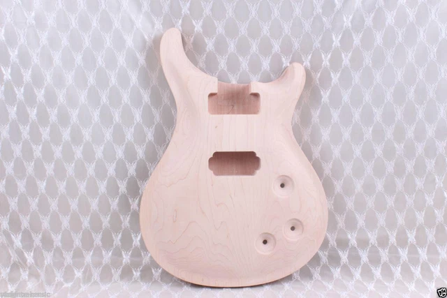 Diy Guitar Body Mahogany Maple Top Arched P90 Pickup HH Set in Heel