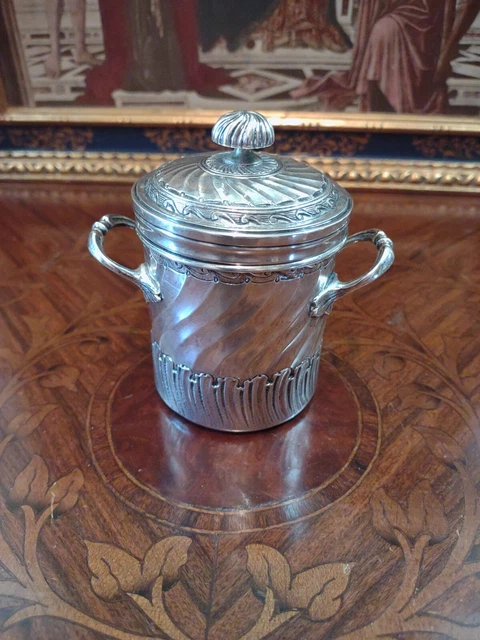 Antique 18th Century French Sterling Silver Tea Caddy/ Canister.. Many Hallmarks