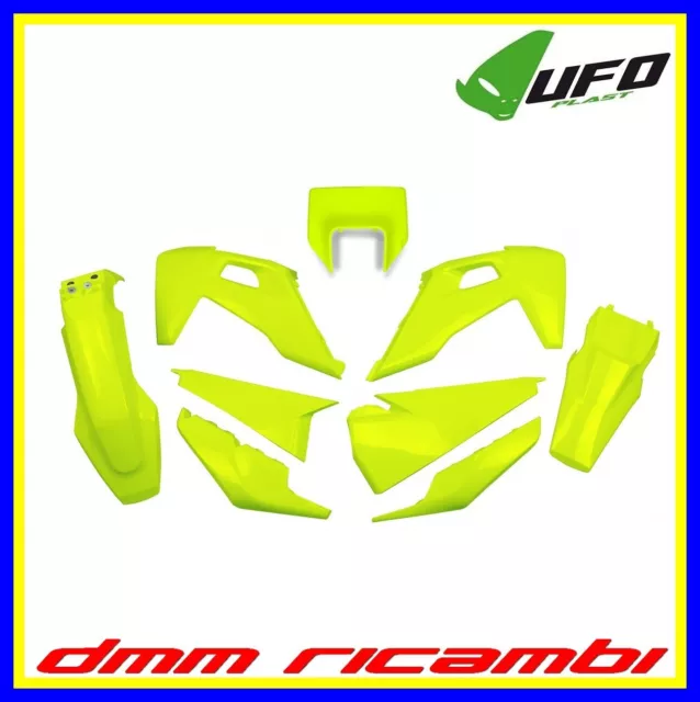 Kit plastiche UFO plast HUSQVARNA TE TX 125 150 250 300 2T 2022 2023 Giallo Fluo