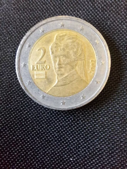 Pièce de 2 euros  Autriche 2002 Bertha Von Suttner  ( RARE)