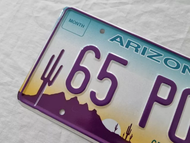 ARIZONA USA ~ Grand Canyon State ~ Embossed Pictorial Number Plate # 65 ...