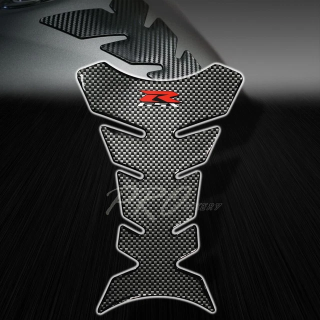 3D Gel Fuel/Gas Tank Pad Protector Decal/Sticker Chrome Carbon Look Suzuki GSX-R