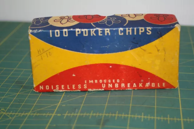 Van Dyke Embossed Fleur De Lis Poker Chips Vintage
