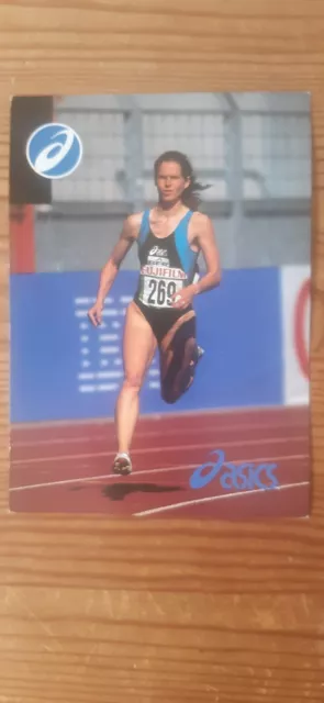 Jana Schönenberger unsignierte Autogrammkarte Leichtathletik Asics OSC Berlin