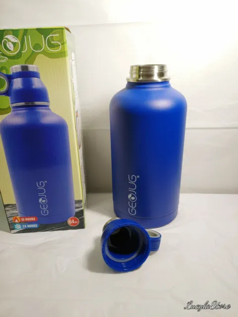 Brentwood GeoJug 64 fl oz Stainless Steel Vacuum Insulated Water Bottle BLUE 24h 6
