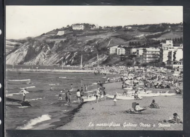 Cartolina Gabicce Mare e Monte ANIMATA MA297