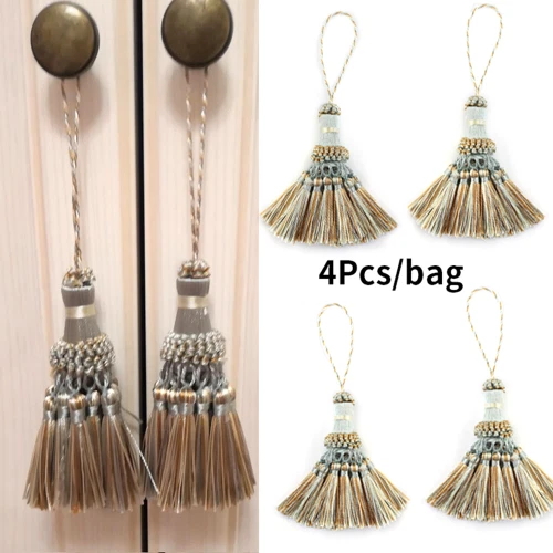 Accesorios de cortina de borla colgante con flecos hilo de seda colgante decoración