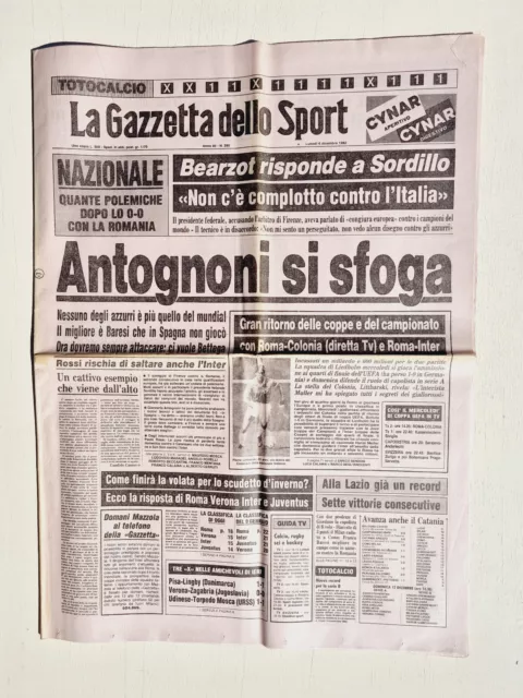 Journal Screen Sport 6 December 1982 Abdulah - Roma - Littbarski - Lazio