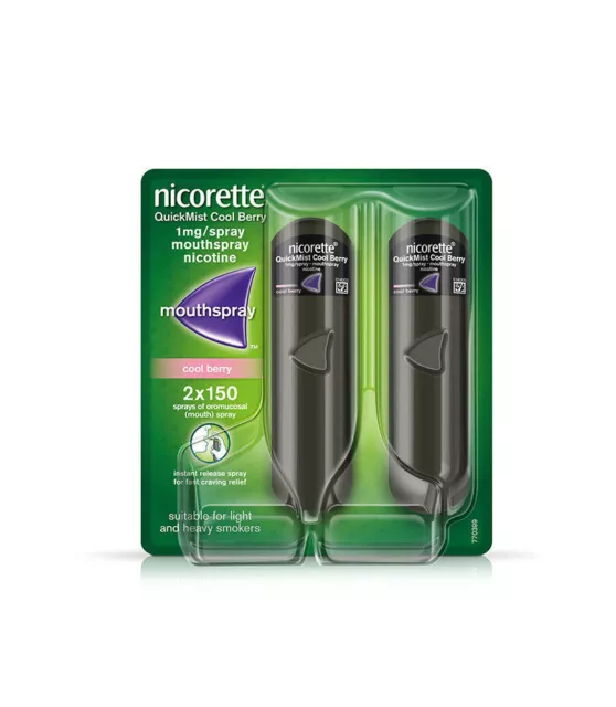 Nicorette Quick Mist Cool Berry 1mg / Spray Mouth spray Nicotine 2