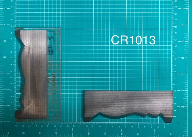 5/16 Corrugated High Speed Steel Molding Knives - Crown Molding Profile -