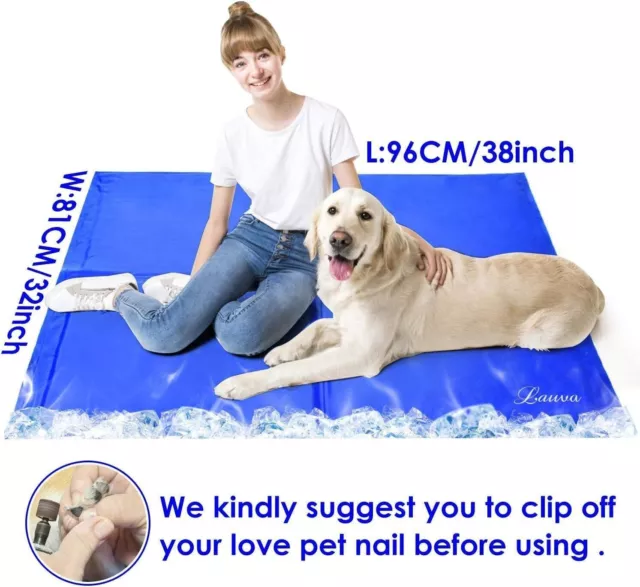 Dog Cool Mat Extra Large, Self Cooling Non-Toxic Gel Pad 96* 81cm XL