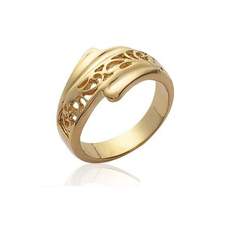 Bague à superposer en plaqué or motif ciselé