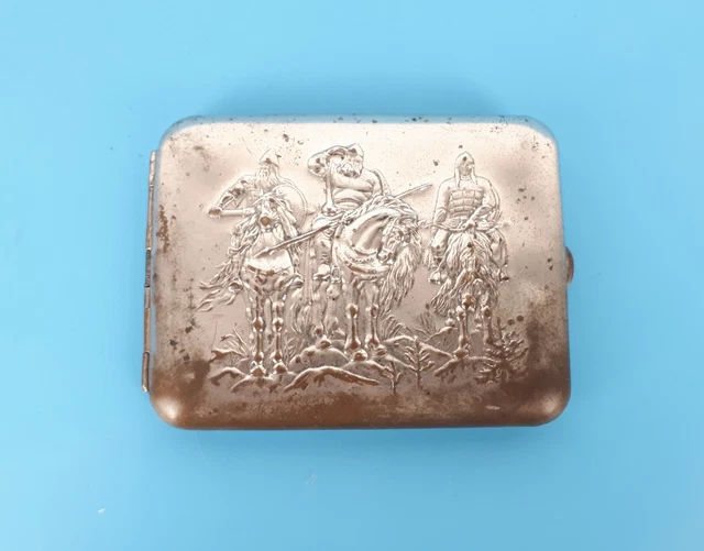 ÉTUI À CIGARETTES soviétique vintage porte-cigares en métal argenté USSR 1970s EUR 32,90 - PicClick FR