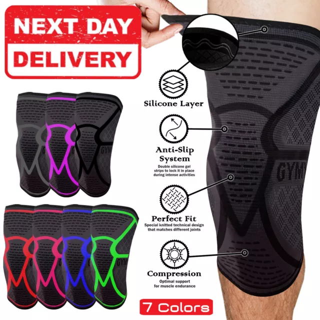 Knee Support Compression Sleeve Brace Corrector Arthritis Pain Relief Gym Patela