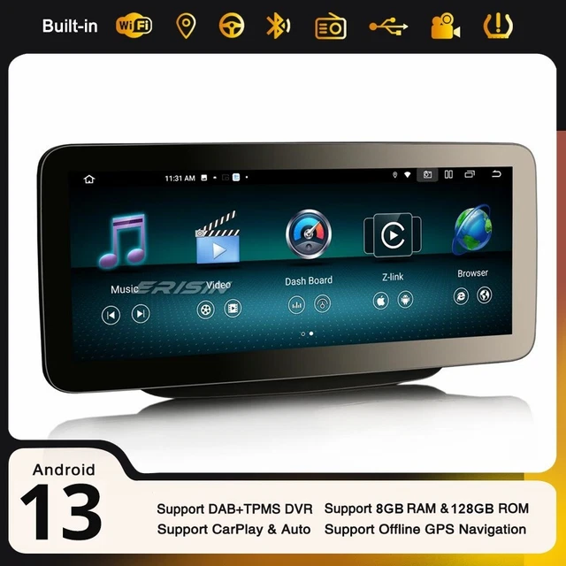 12,3& 128GB ANDROID 13 Autoradio CarPlay Navi Mercedes Classe B W246