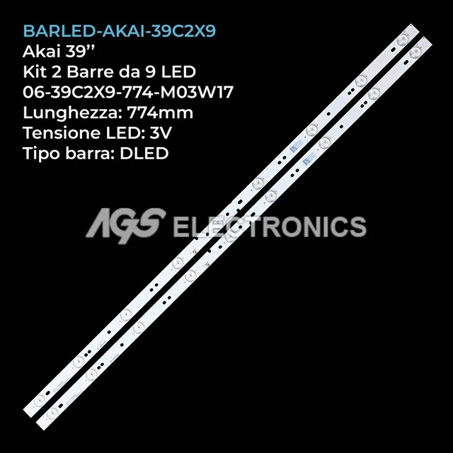 ES-3245 Kit 3 Barres 7 LED 3V TV AUXSTAR 32″ ST2000