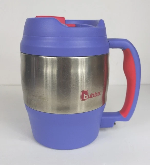 Bubba Keg Insulated Travel Mug 52oz Purple/Stainless Flip Top Thermos Hot & Cold 3