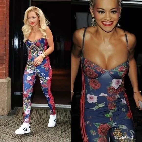 Adidas Originals by Rita Ora Floral Print Jumpsuit Size M