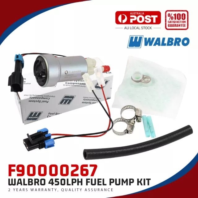 1x Genuine Walbro 460 lph Fuel Pump Kit F90000267 suit E85 also 450 lph EFP-287