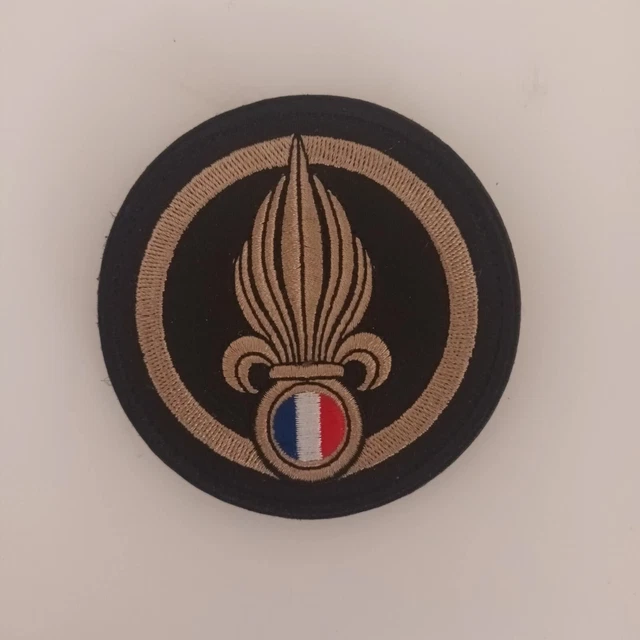 Patch écusson Templier Velcro Diamètre 8cm - Brodé Moyen Âge - NEUF
