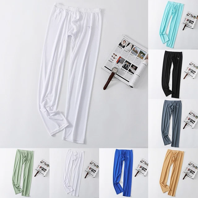 Mens silk sales long underwear bottoms