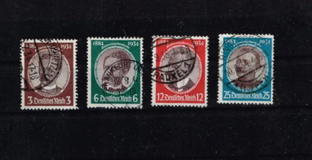 Briefmarken Deutsches Reich Mi.Nr. 540 bis 543 Gestempelt