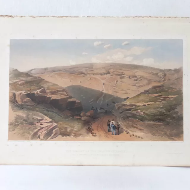 1855 William Simpson Valley Of Shadow Of Death Crimea Lithograph Print Crimean