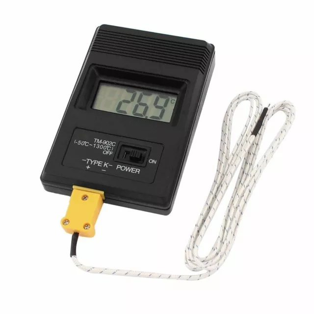 Profi Digital Thermometer -50 bis +1300°C Typ K Temperatur Fühler Messgerät