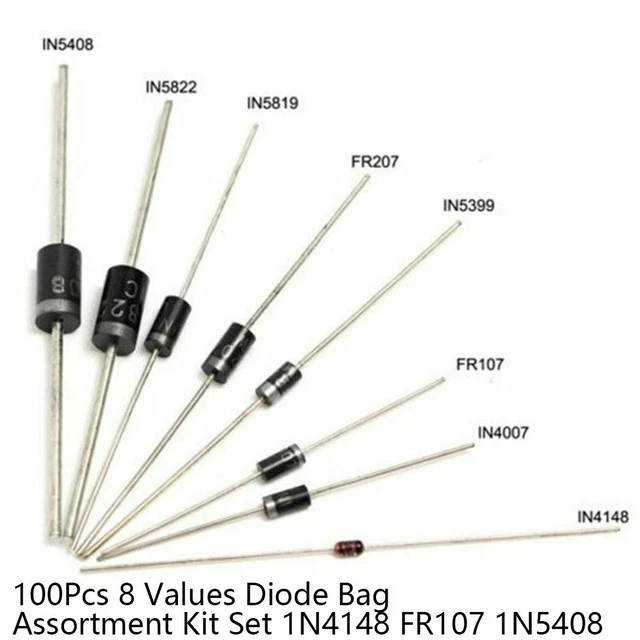 Diode 100 Pièce 1A 1W 50V Sac DIY DO-41 IN4148 IN4007 IN5819 IN5399