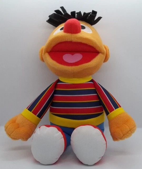 Sesame Street Ernie 11” Plush Doll Fisher-Price Stuffed Animal Toy GUC Vintage
