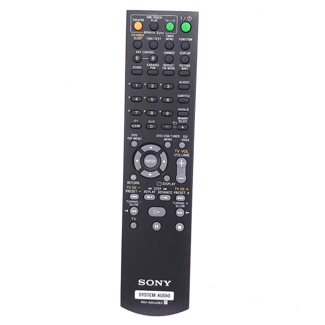 Télécommande Sony RM-AMU067B Pour Système Audio - Occasion En état Fonctionnel